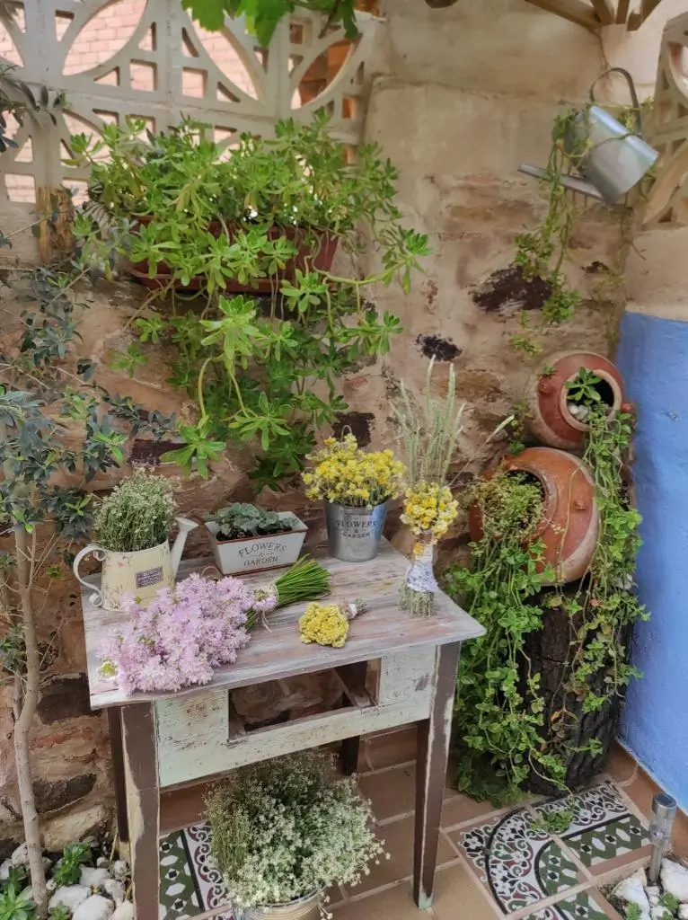 patio privado en casa rural